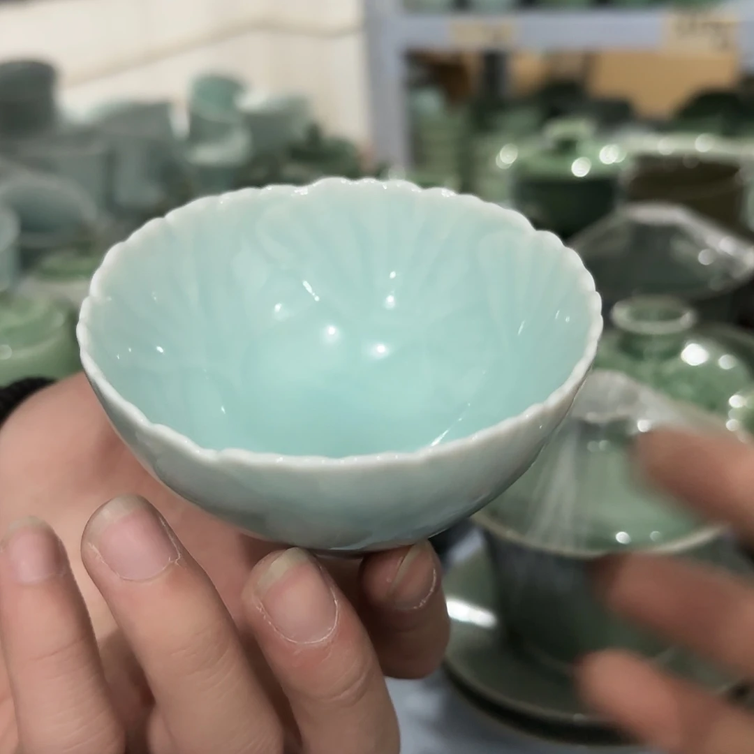 龙泉云间青瓷小米茶器