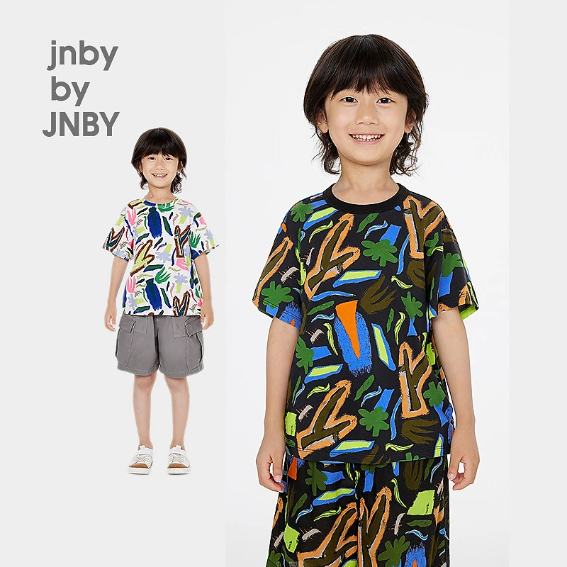 新款江南布衣童装宽松圆领短袖T恤25夏男女童1P4112370