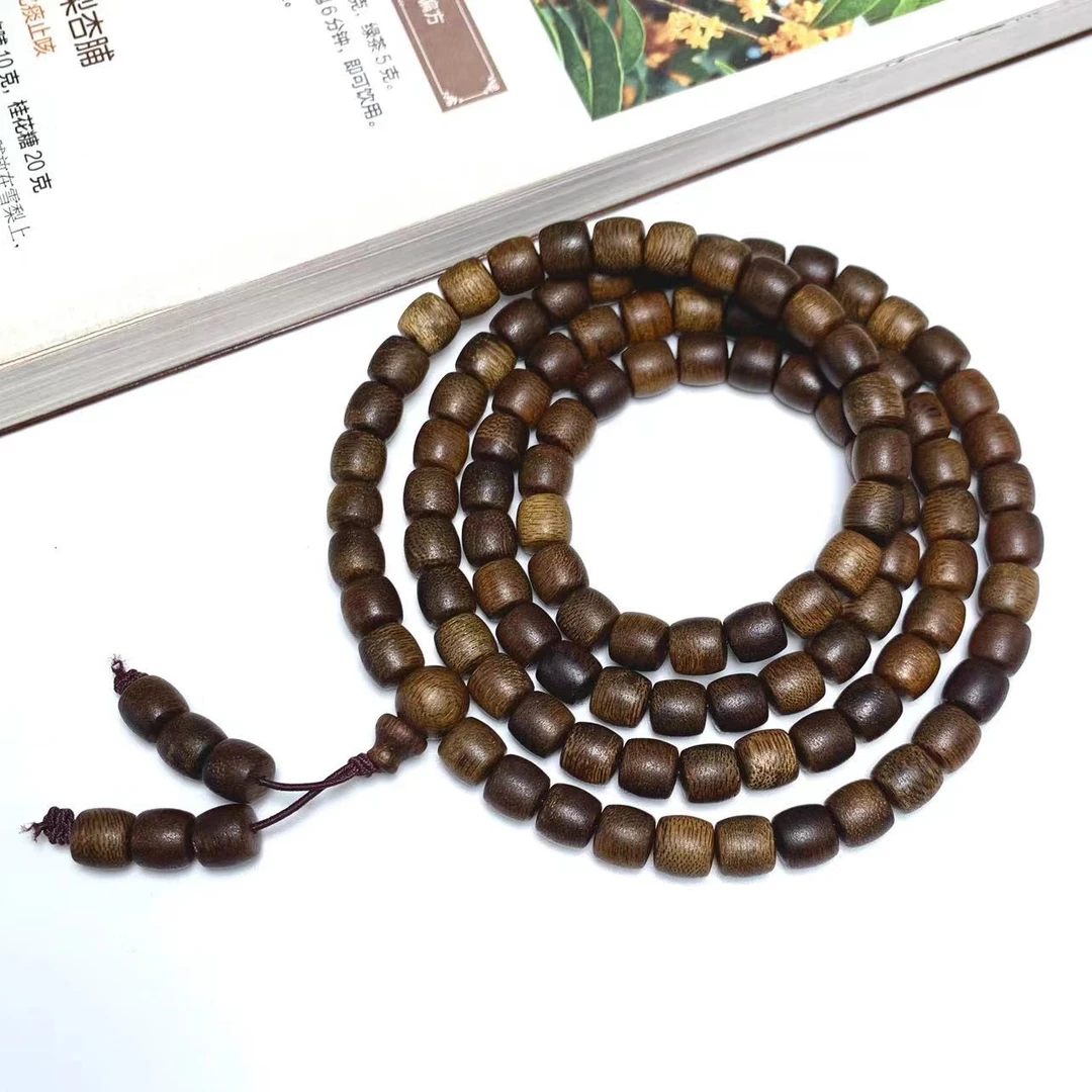 沉香【天禧】越南富森红土红油玉化瘤疤老料0.8*108颗沉水收藏品