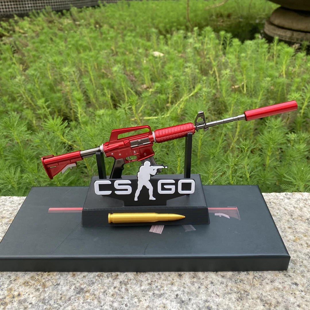 CSGO游戏周边M4A1-S赤红新星实物模型摆件锌合金饰品现货