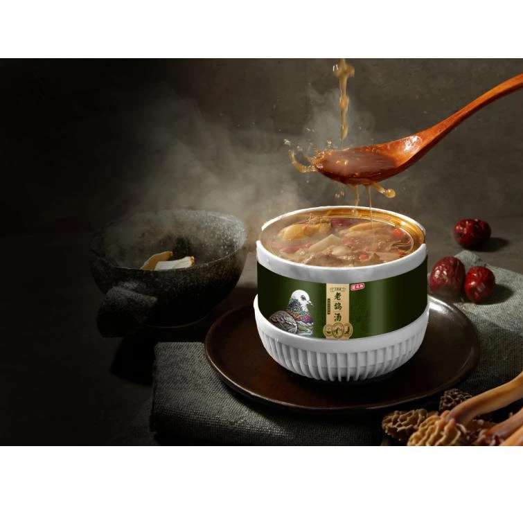 疆鸽郎新疆旋转速加热滋补老鸽汤羊肚菌/人参蛹虫草258g/碗