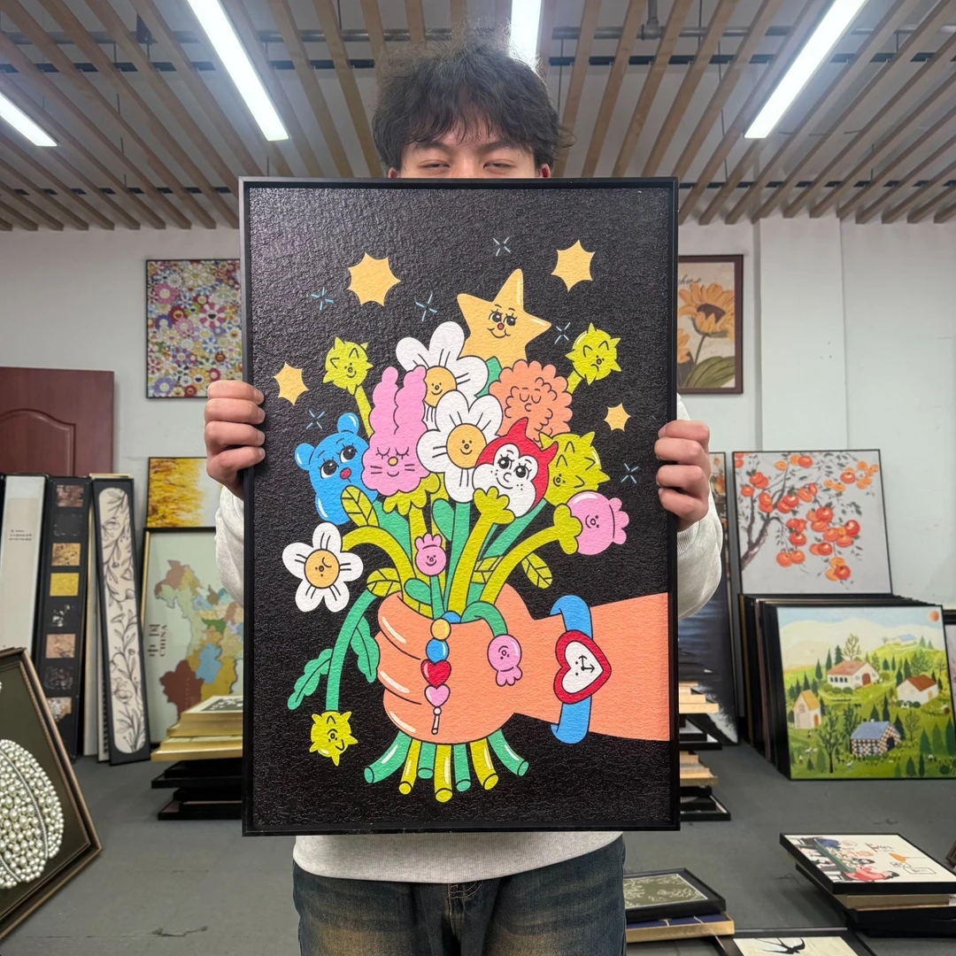 现代卡通涂鸦客厅装饰画沙发背景墙挂画卧室装饰画146