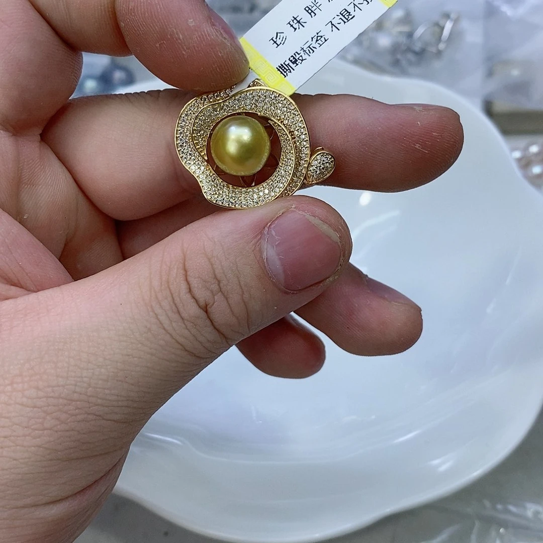 海水珍珠颈饰银S925镶嵌