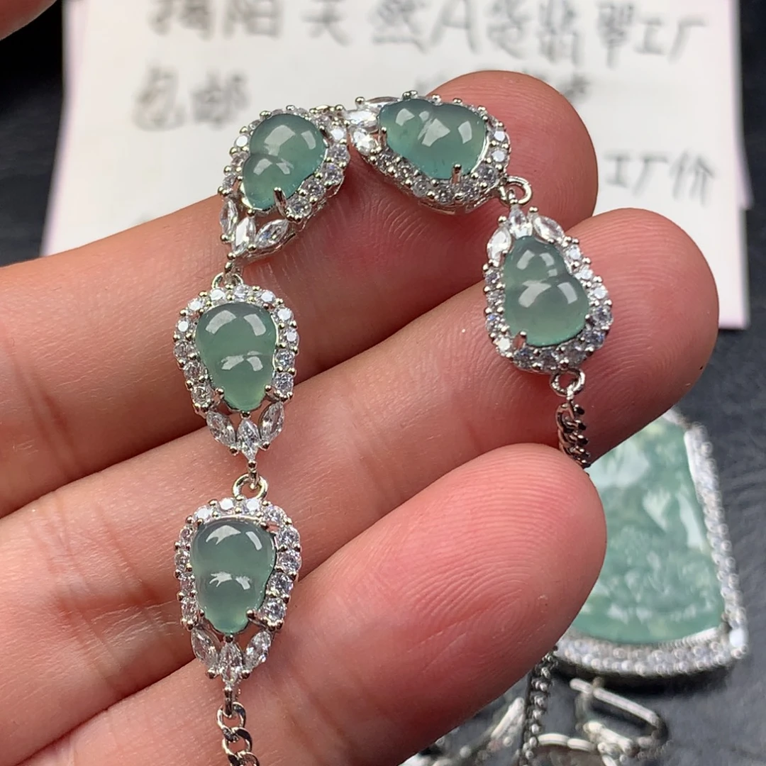颈饰未镶嵌翡翠葫芦手链