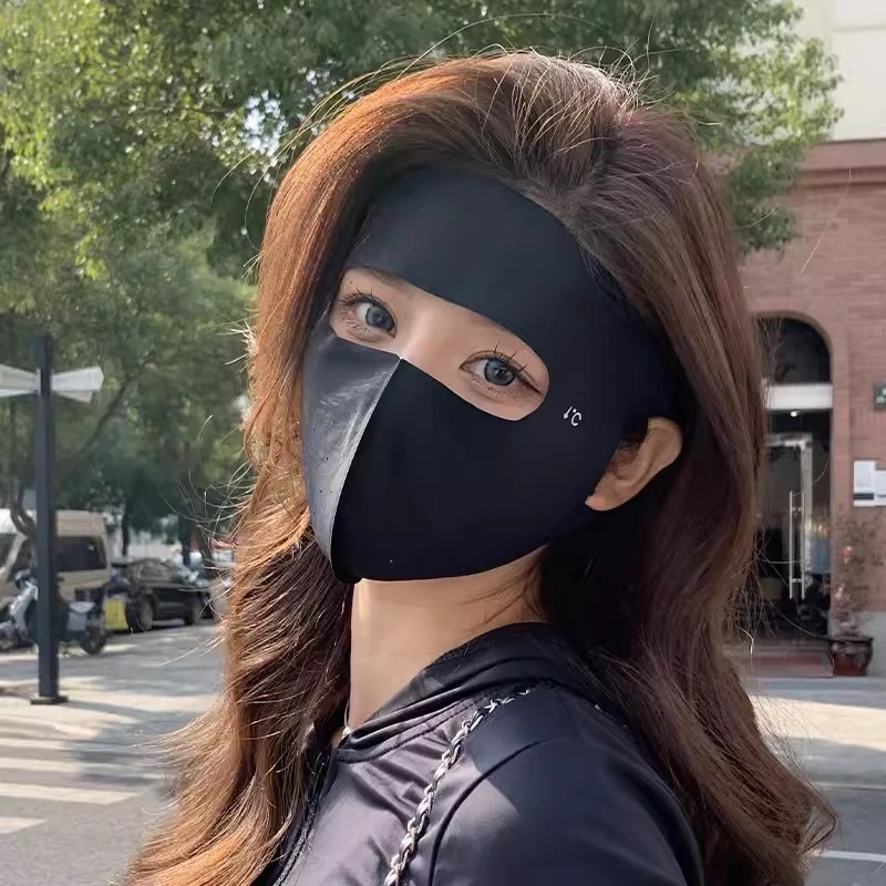 全脸防晒面罩女夏季防紫外线遮阳冰丝脸罩口罩面部脸基尼防护立体