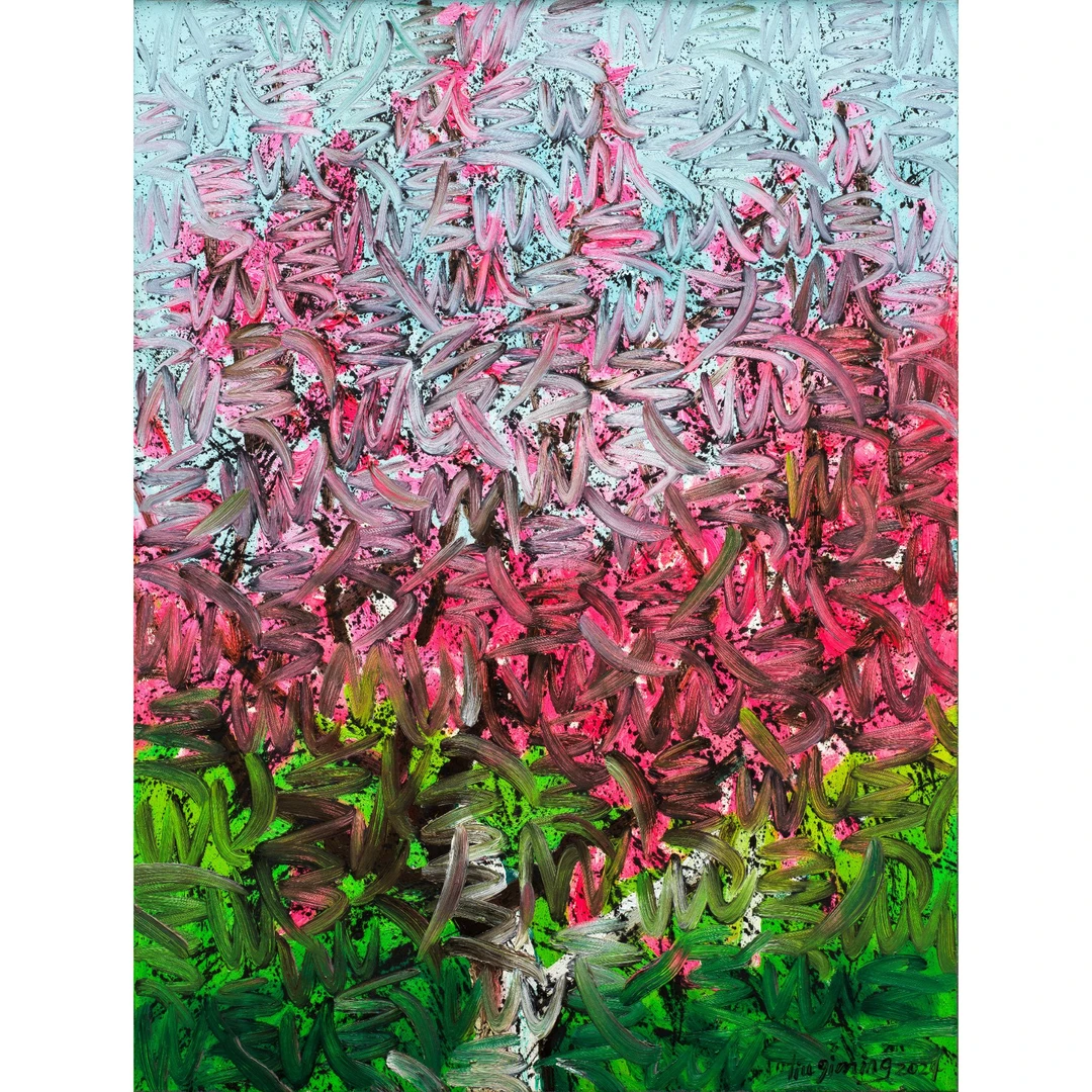 1481、刘启明【桃色花容】80X60cm