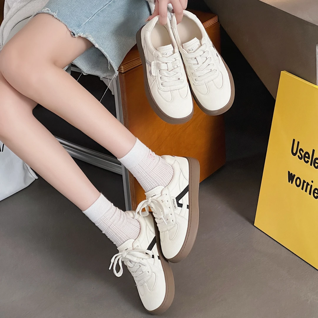 透气女鞋厚底夏季板鞋单鞋鞋子新款经典复古软底薄款小白鞋白色