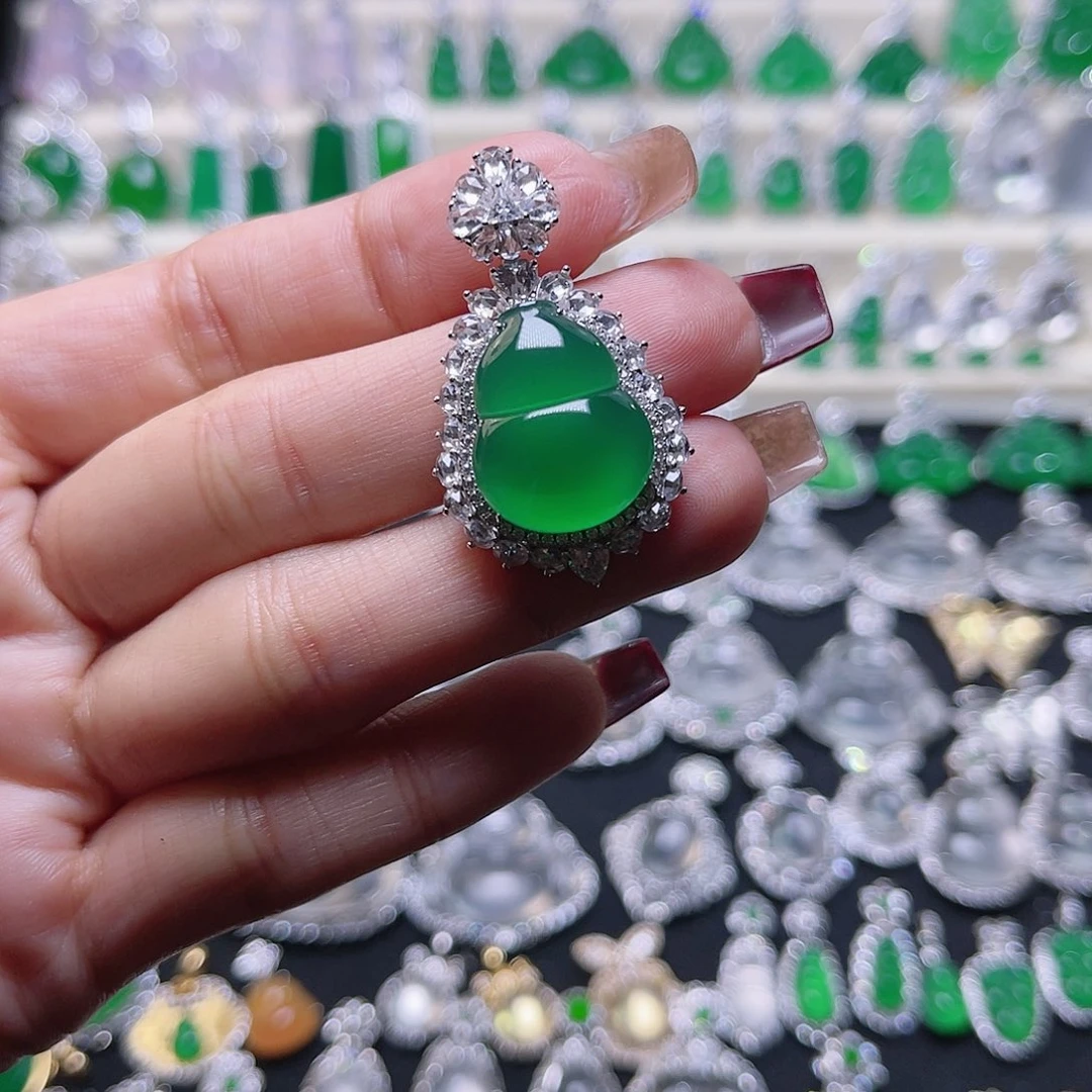 玛瑙/玉髓颈饰银S925镶嵌