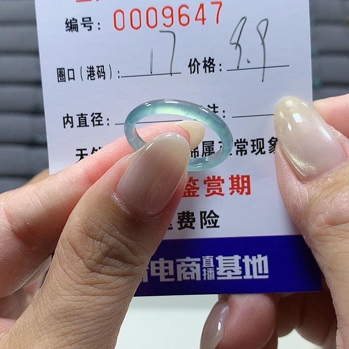 翡翠未镶嵌戒圈9617