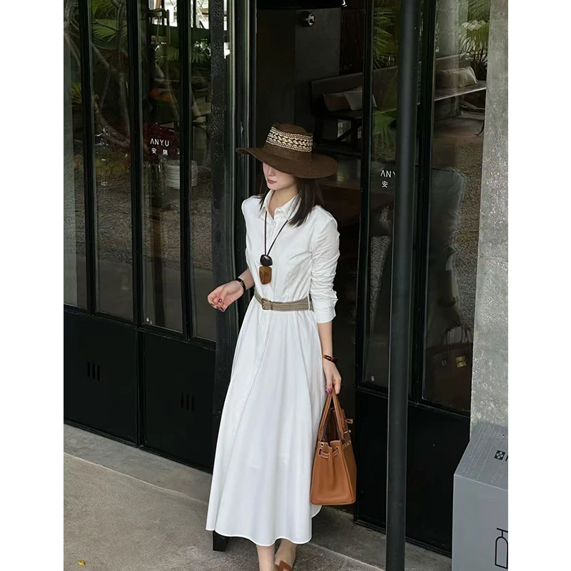 LUOZHIYIN/罗知音D111958F气质长袖连衣裙春秋温柔长款设计感