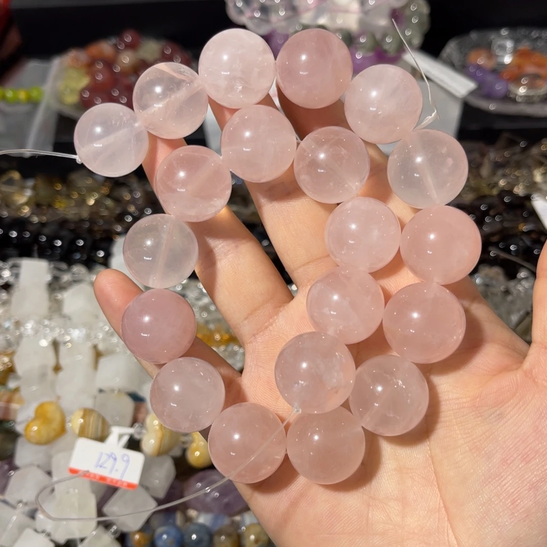 紫晶银S925镶嵌颈饰粉水晶卡18