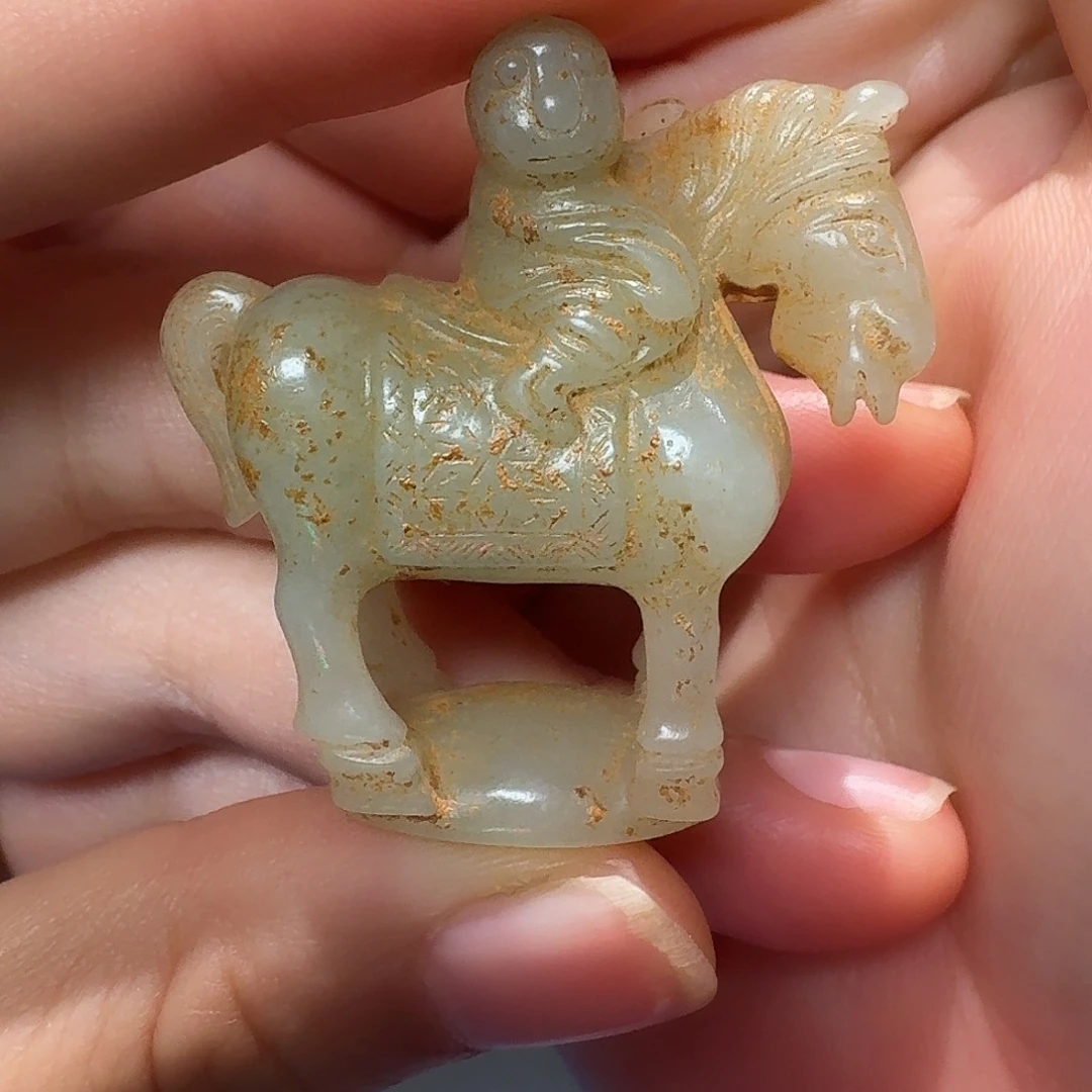 静***风和田玉未镶嵌挂件