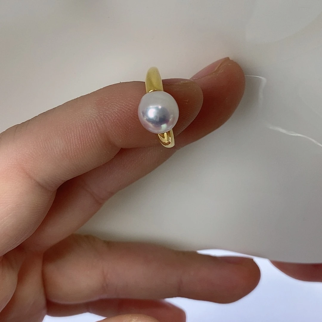 海水珍珠戒指银S925镶嵌
