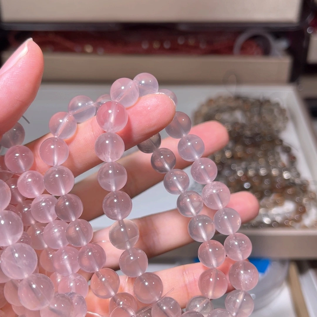水晶手链未镶嵌粉水晶021