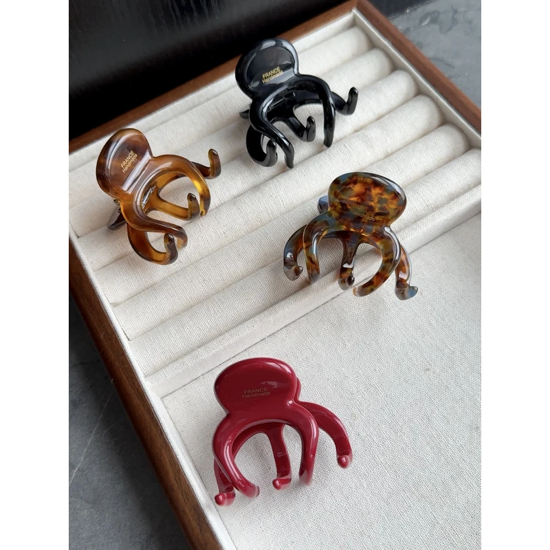 丹麦单！韩式高马尾醋酸小号抓夹女高级感半扎发章鱼夹鲨鱼夹