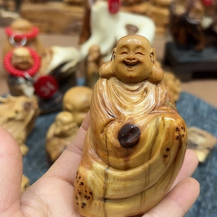 柏木太行崖柏手把摆件