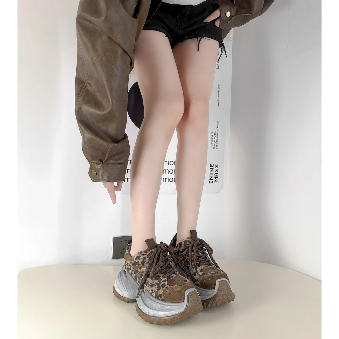 【欧版豹纹】 时尚厚底增高7cm潮流百搭女士休闲鞋 7859-20