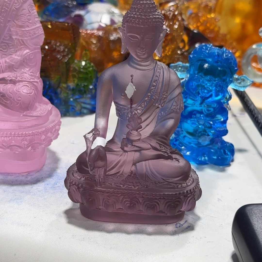 琉璃手工艺品药师，微瑕介意勿拍
