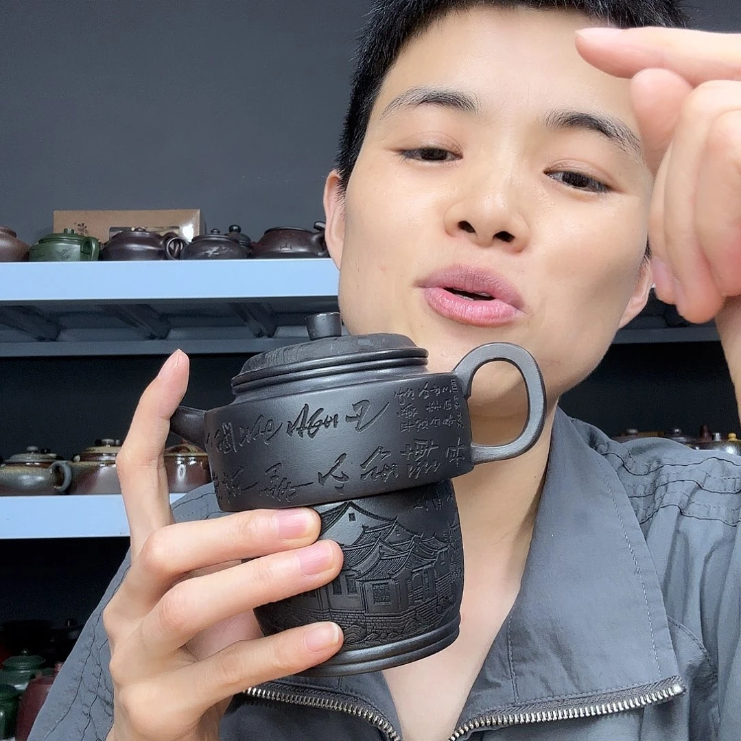 茶壶底槽青民间手艺人全手工制作
