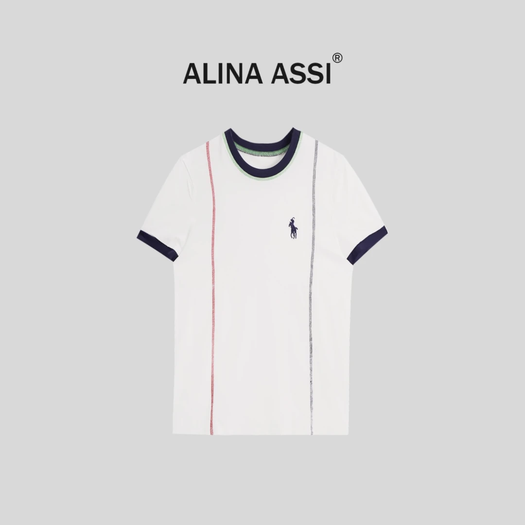 【楠楠】2025春夏新款百搭时尚T恤简约显瘦短袖上衣YMH234