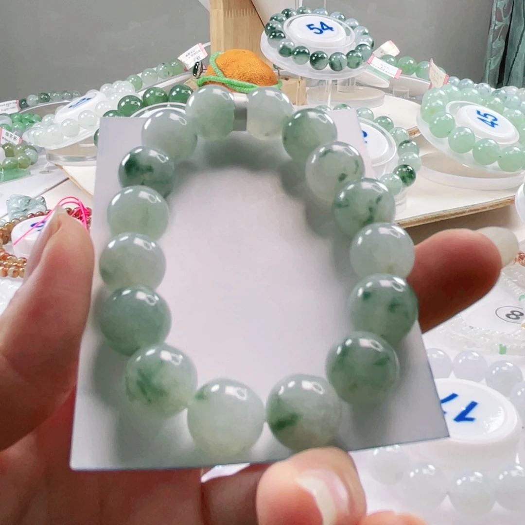 翡翠未镶嵌手链手串12+