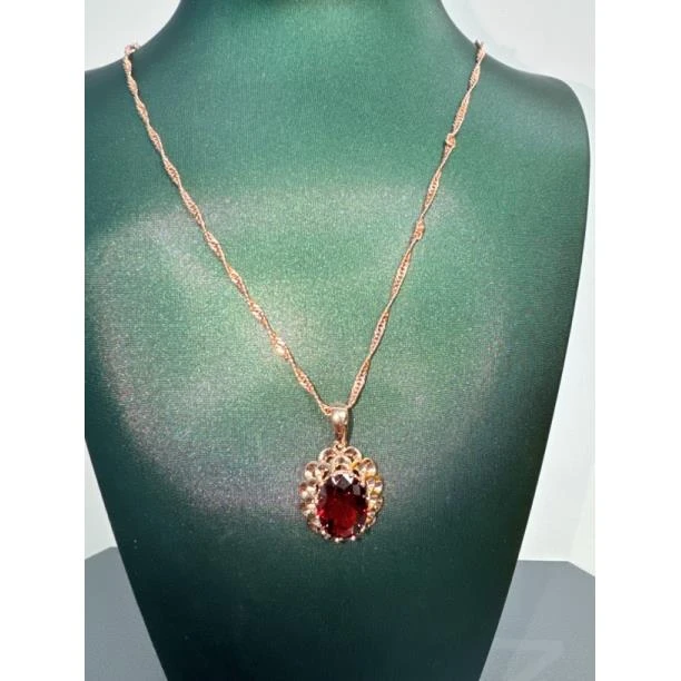 铜合金项链 124-新款12花红色项链