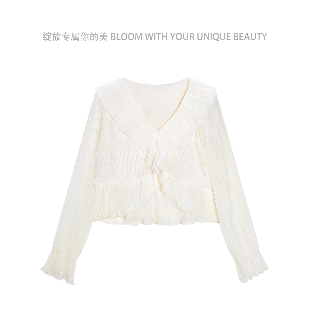 【女主角】【张元一专属】秋季上新百搭好看杏色上衣 S25Q9130Y