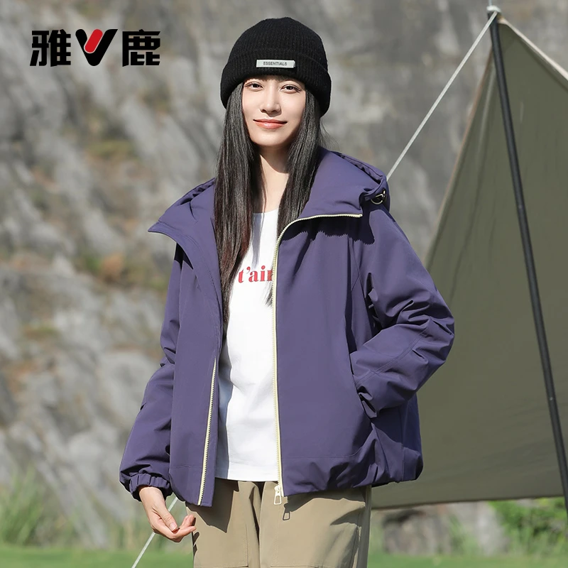 2025爆款90白鸭绒羽绒服休闲百搭冬季户外情侣连帽防风保暖登山