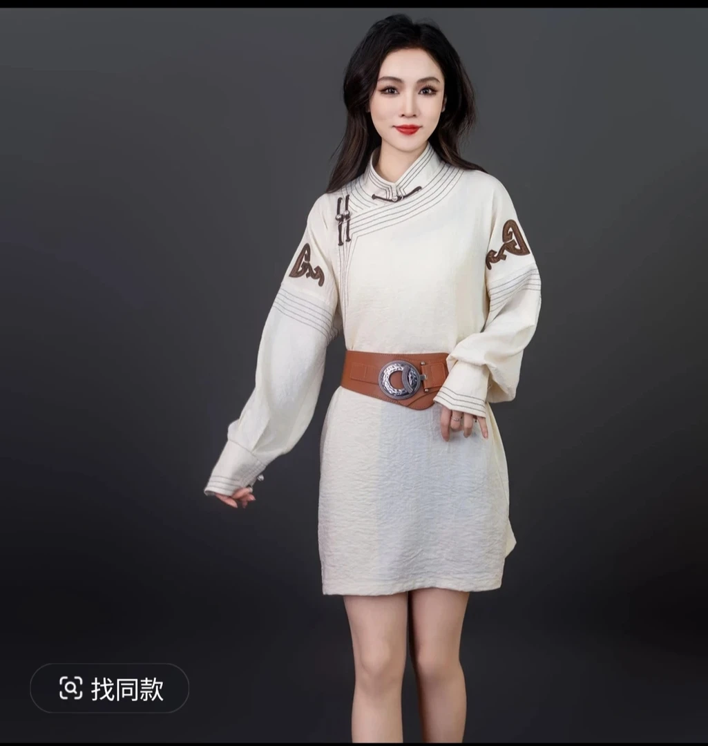 元素民族风绣花短袍柔软亲肤透气遮肉显瘦设计