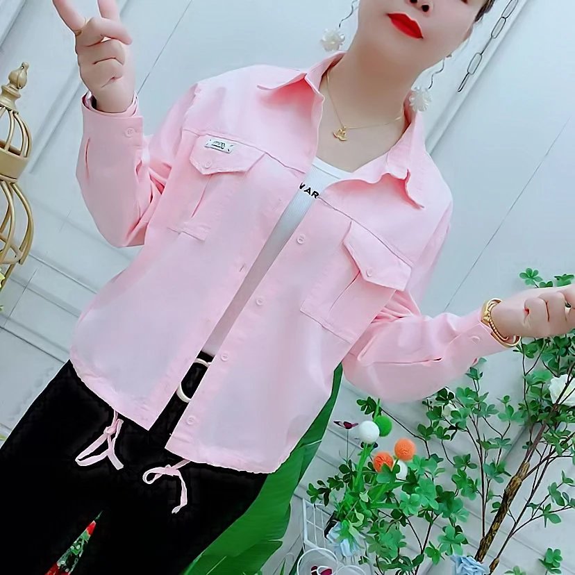 2025新款下摆抽绳设计感短款小个子Polo领衬衫外套女早春休闲上衣