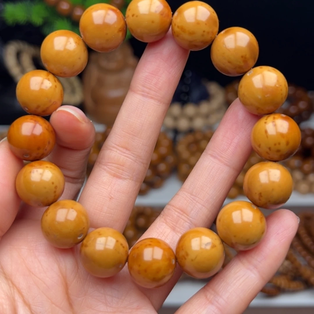 紫金鼠手串卡14半实心光珠 福利款