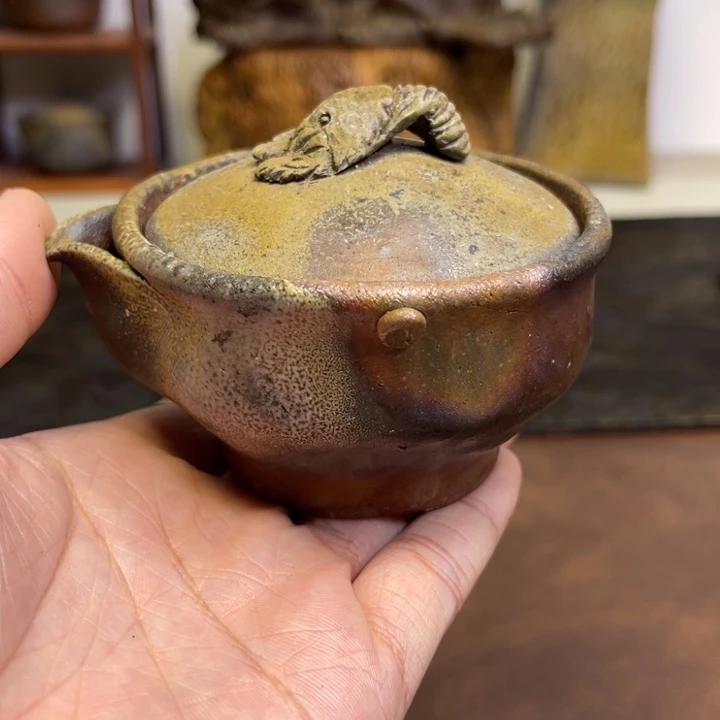 备前烧作品初代一草盖子后配
