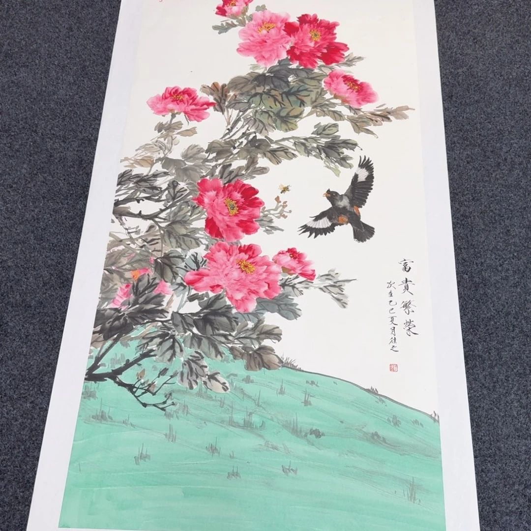 国画国画作品山水花鸟纯手绘
