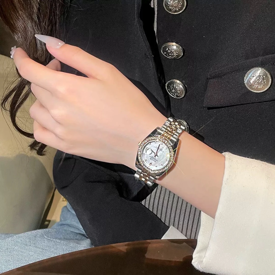 【专柜直发】轻奢镶钻系列女表高级防水腕表