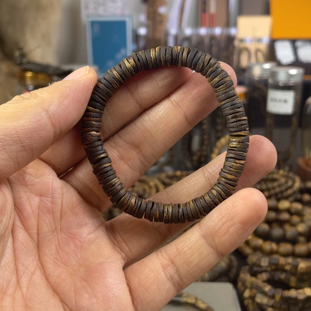 卡7mm片珠6g+沉香手串99沉