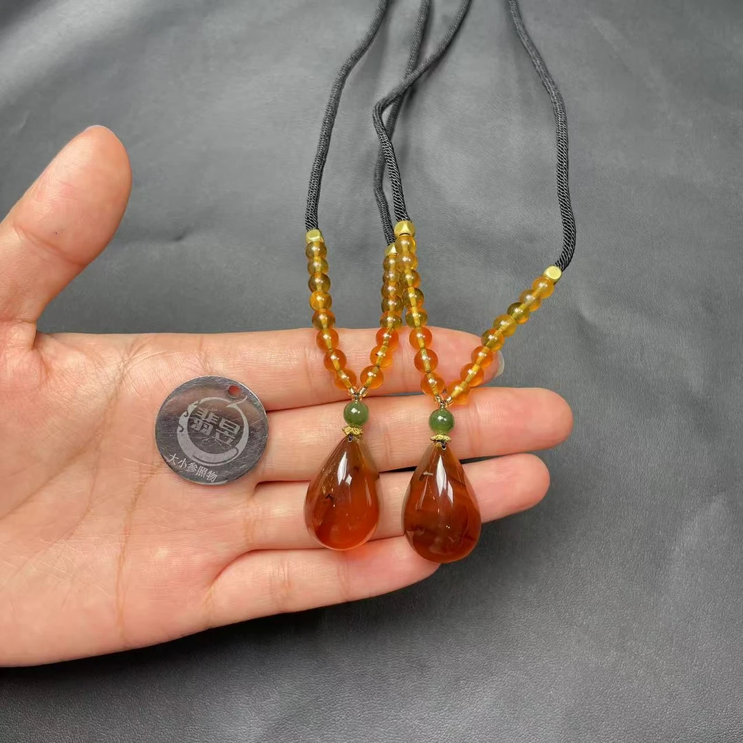 翡昱-N15-38245-628-琥珀吊坠珠链颈饰-多样性发其一-D