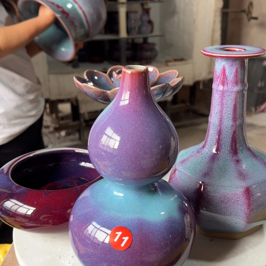 摆件郑家钧窑摆件微