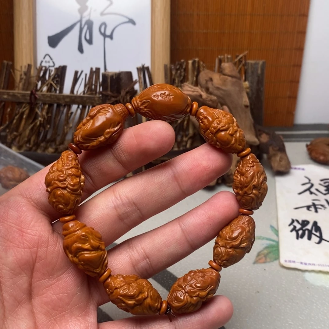 橄榄核手串/手链橄榄核雕刻工艺宇