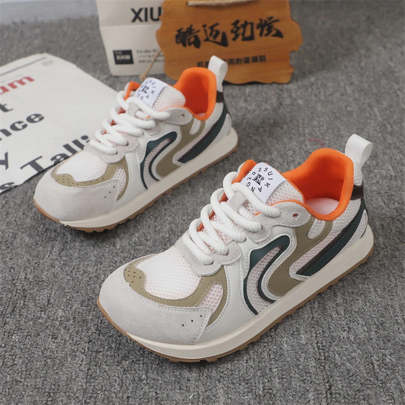 潮牌男鞋新款夏季网面透气潮男鞋舒适厚底休闲男鞋软底时尚老爹鞋