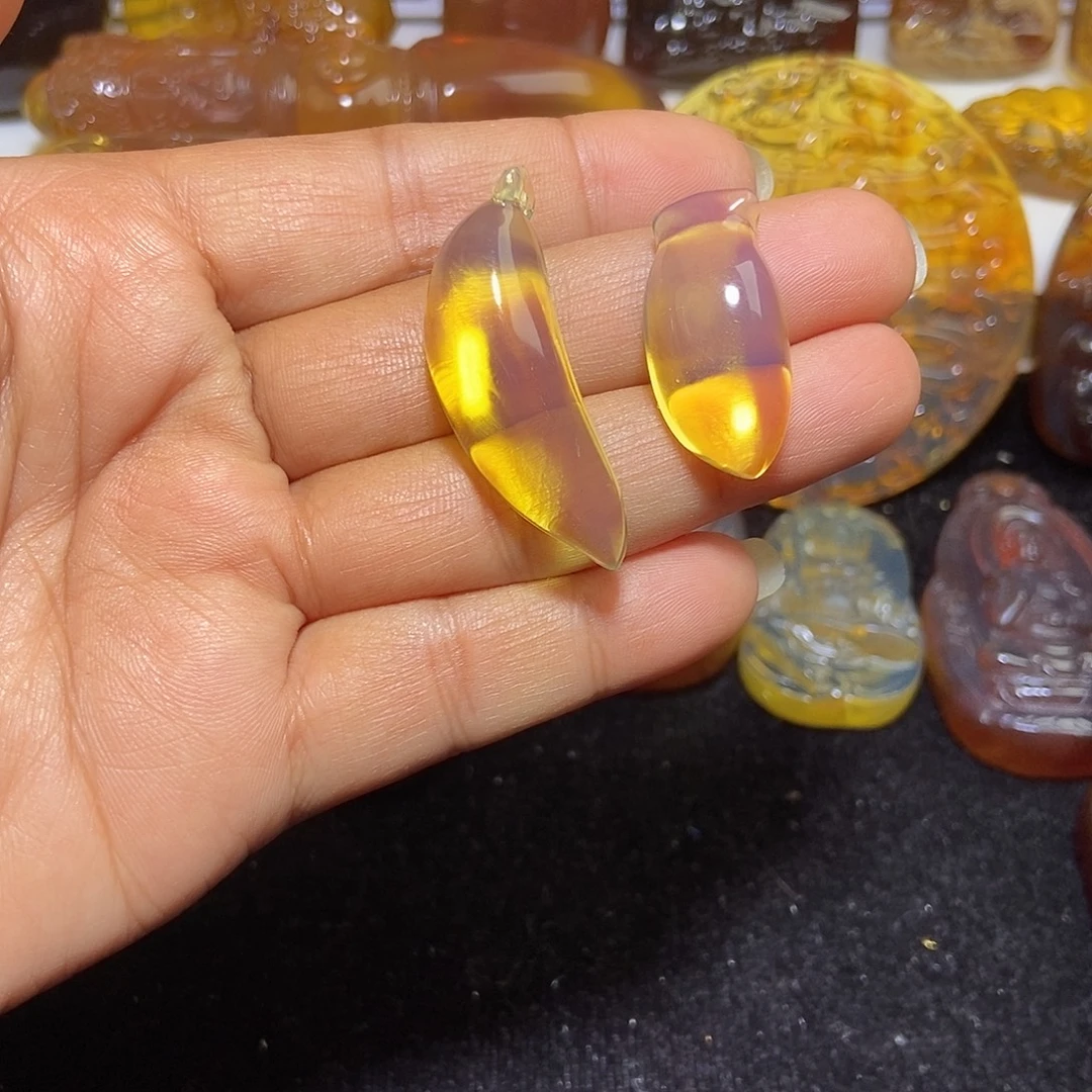 琥珀未镶嵌颈饰缅甸天然琥珀吊坠