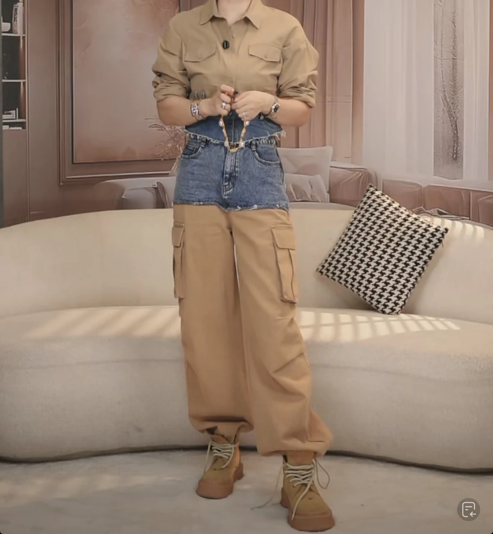 牛仔新款土色ber to