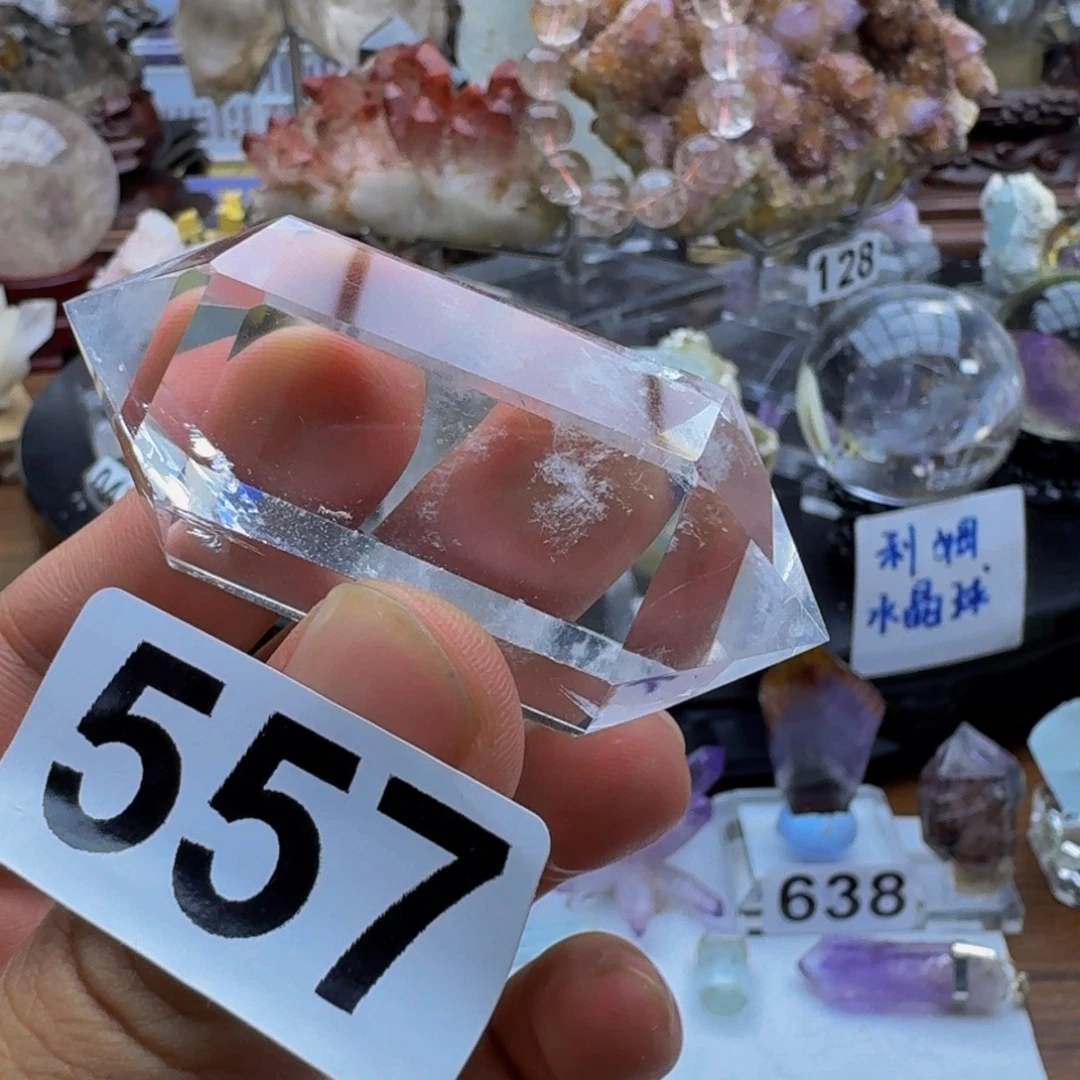 水晶珠宝半成品未镶嵌蓝针水晶