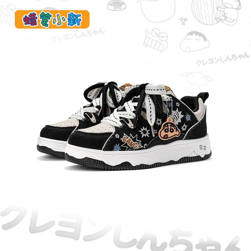 蜡笔小新鞋子男款冬季保暖帆布鞋2025新款情侣厚底增高百搭运动鞋