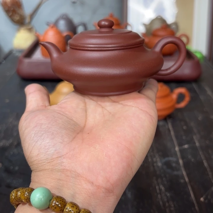 茶壶紫砂虚扁130毫升中槽清