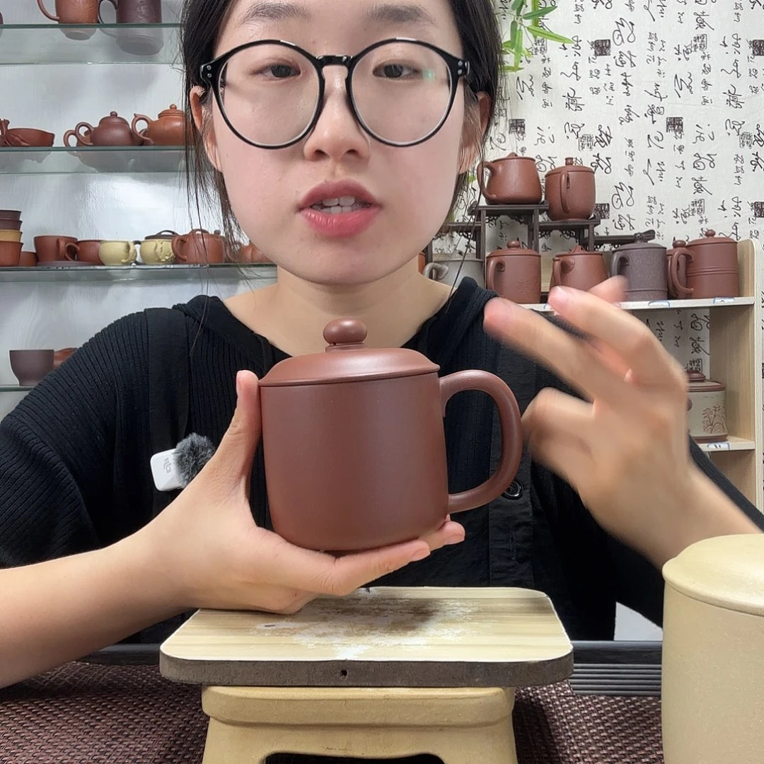茶壶紫砂原矿底槽清小墩墩办公杯没礼盒350CC