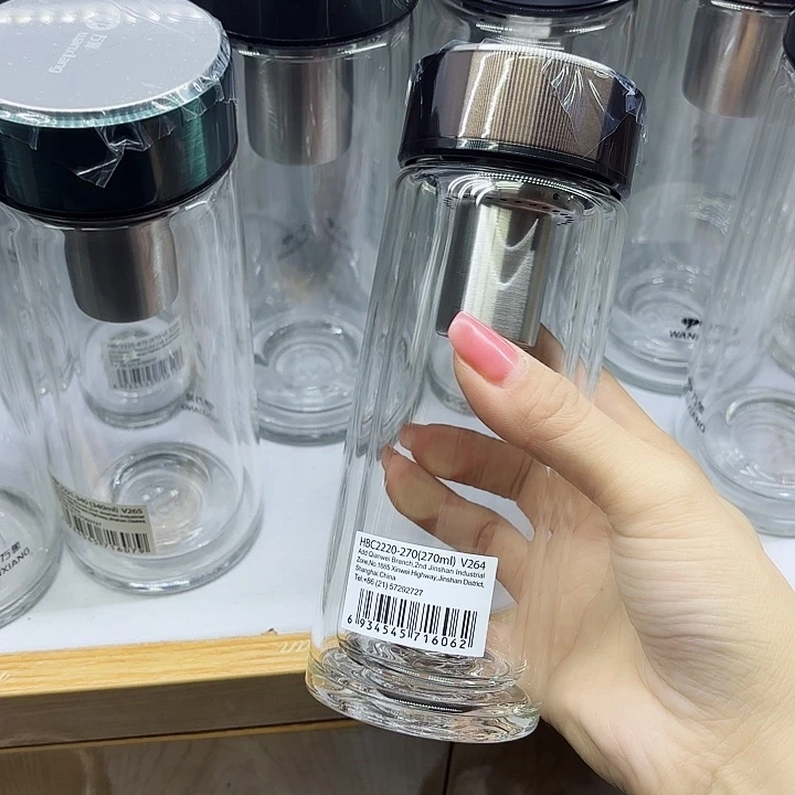 万象品牌双层玻璃杯V264胡桃