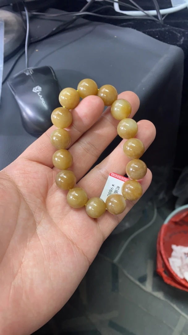 纯天然和田玉且末糖卡14手串多样性发货