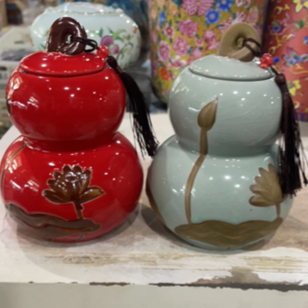 当代 陶瓷茶叶罐密封罐e379