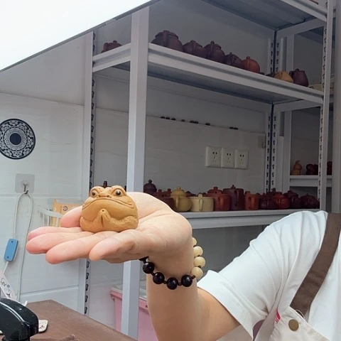 段泥茶案可以插香的金蟾茶宠