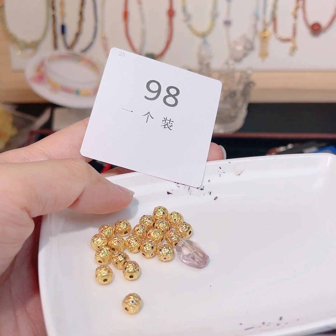 紫晶珠宝半成品银S925镀金镶嵌98